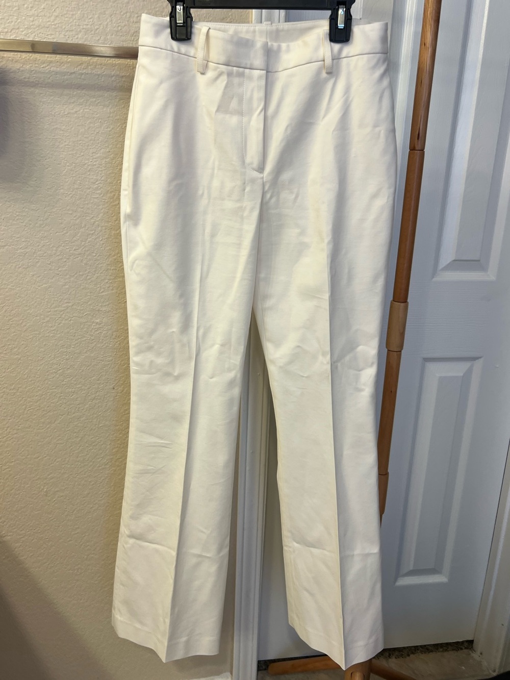 Tailored Cream Straight-Leg Trousers for Women